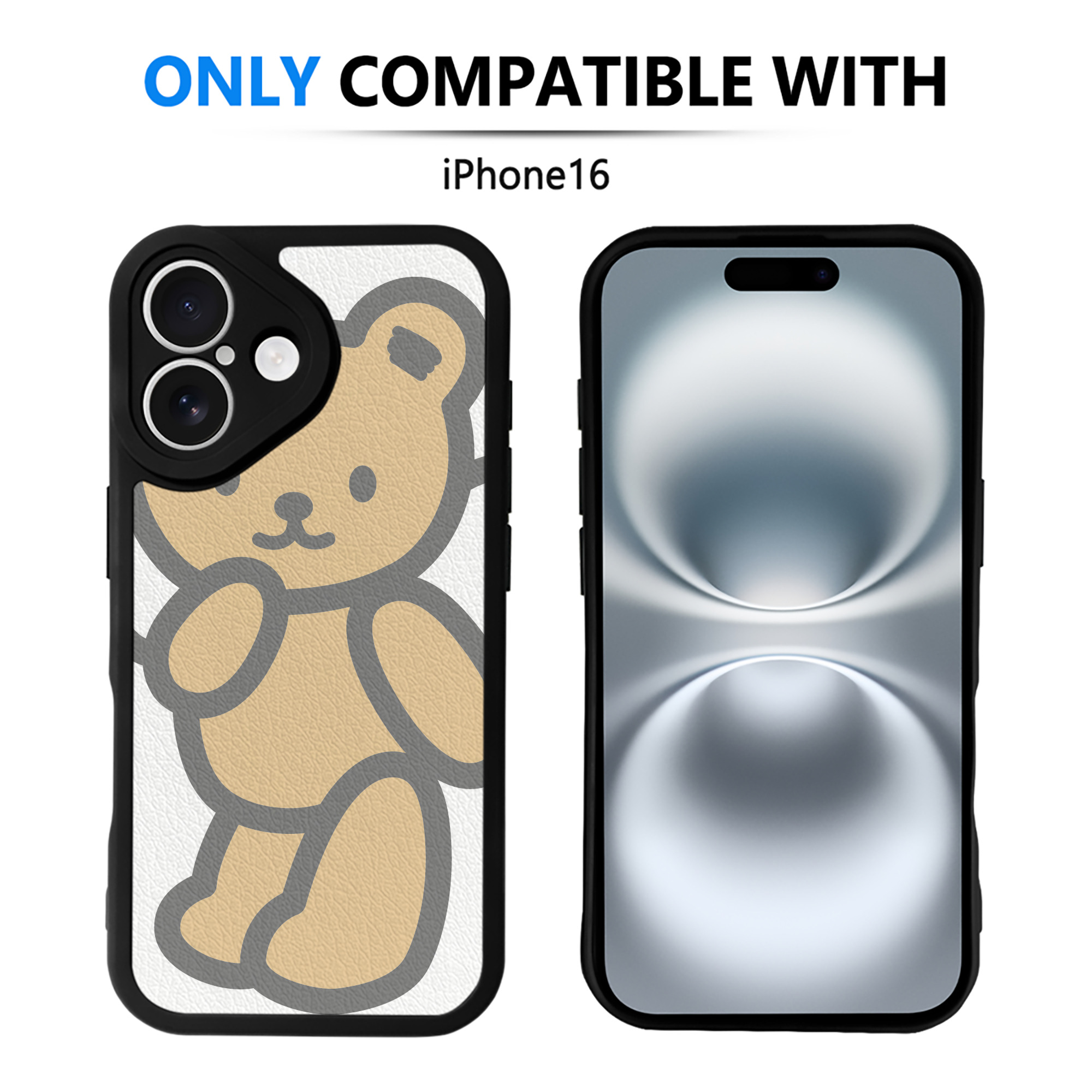 （画像用） Hello Kitty ハローキティ 【iPhone 16シリーズ対応】シリコンスマホケース（レザー調） 材質：シリコン